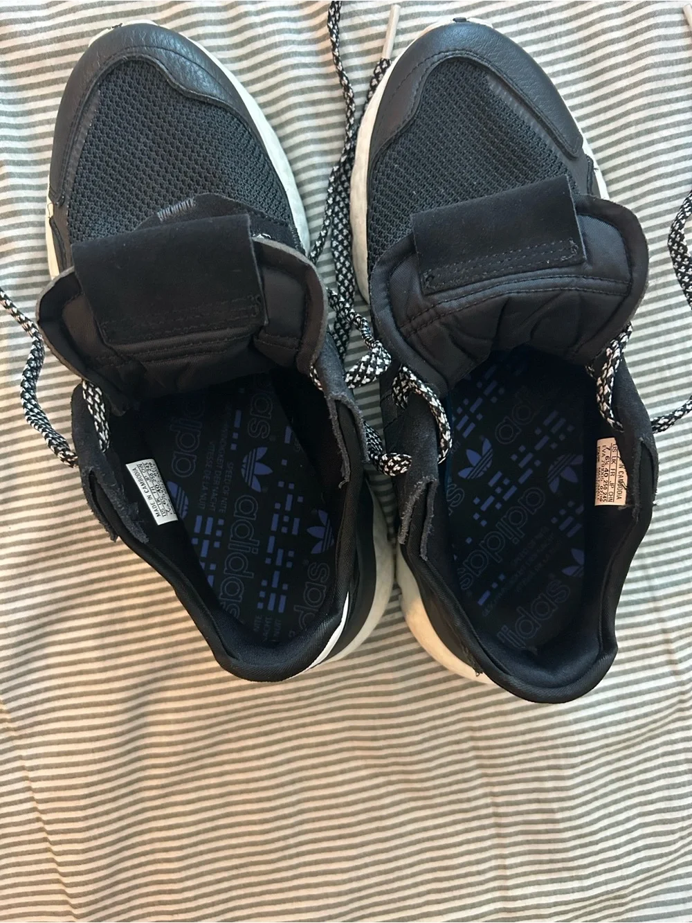 adidas Men’s Black and White Running Sneakers